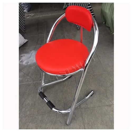 NON Adjustable Leather Bar Stool With Stainless Steel Leg