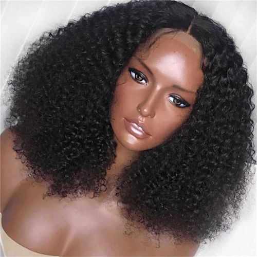 Short Curly Hair Wig  Afro Bun Hair Piece For Ladies