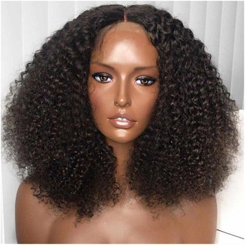 Short Curly Hair Wig  Afro Bun Hair Piece For Ladies