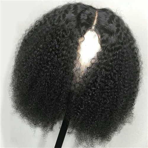 Short Curly Hair Wig  Afro Bun Hair Piece For Ladies