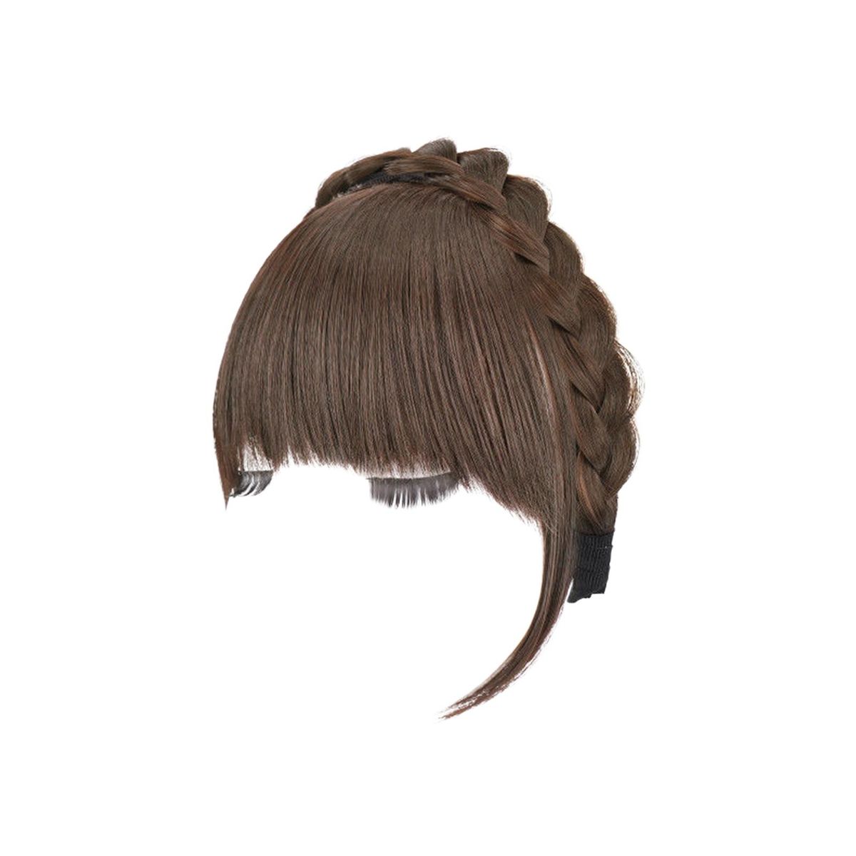Hair Bangs Women Face Shaping Braided Headband Bangs Light Brown