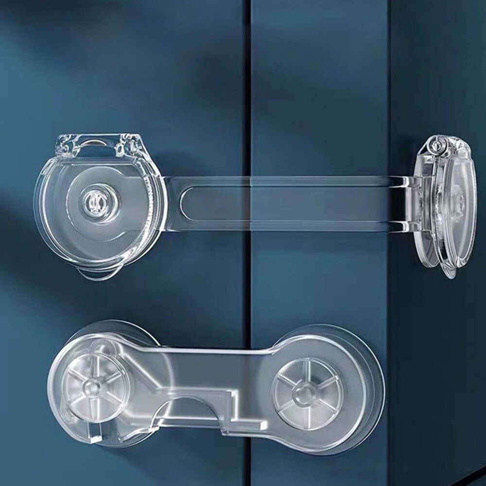 Baby Safety Cabinet Lock Anti-pinch Anti-open Transparent Soft Belt Refrigerator Cupboard Plastic Removable Protective Baby Lock