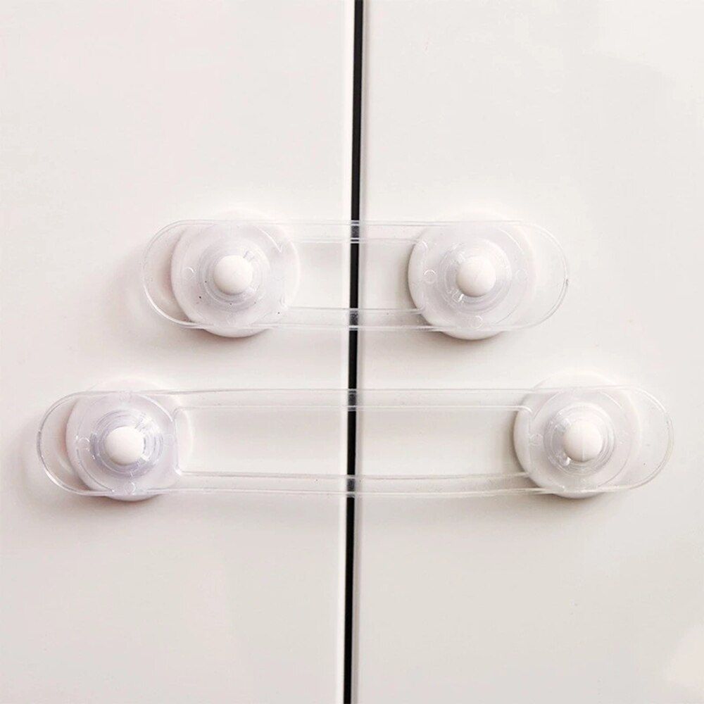 Baby Safety Cabinet Lock Anti-pinch Anti-open Transparent Soft Belt Refrigerator Cupboard Plastic Removable Protective Baby Lock