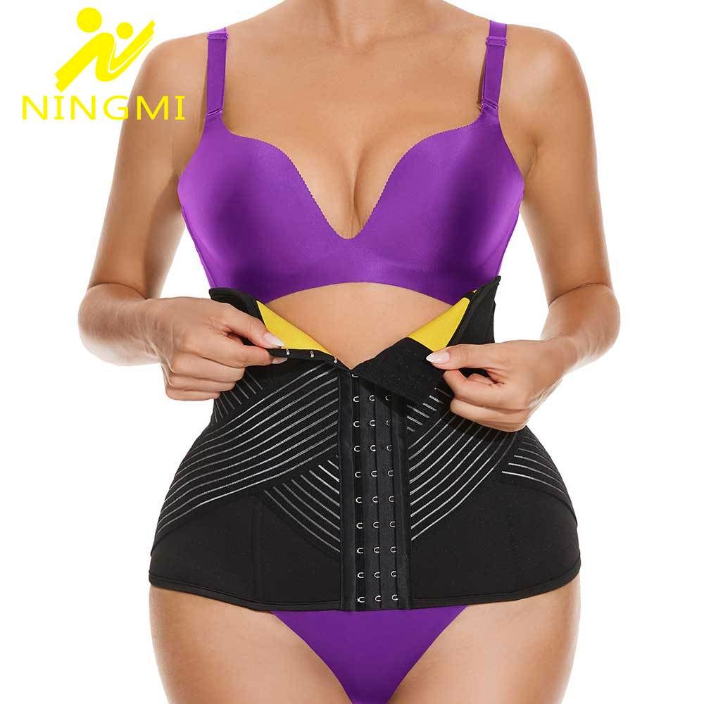 Waist Trainer For Women Waist Cincher Sweat Band Weight Loss  Neoprene Slimming Gridle Gym Corset Body Shaper-black-YDN5091