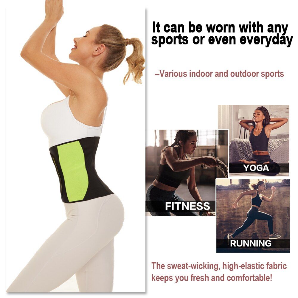 Waist Trainer For Women Waist Cincher Sweat Band Weight Loss  Neoprene Slimming Gridle Gym Corset Body Shaper-black-YDN5091