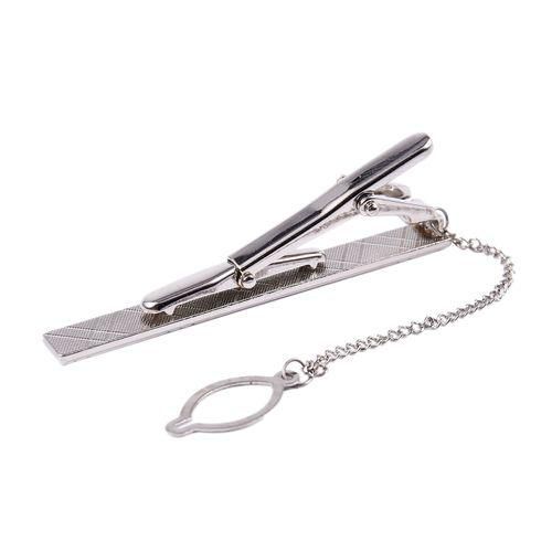 Mens Plain Silver Chrome Stainless Steel 6CM Standard Tie