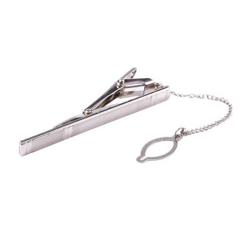 Mens Plain Silver Chrome Stainless Steel 6CM Standard Tie