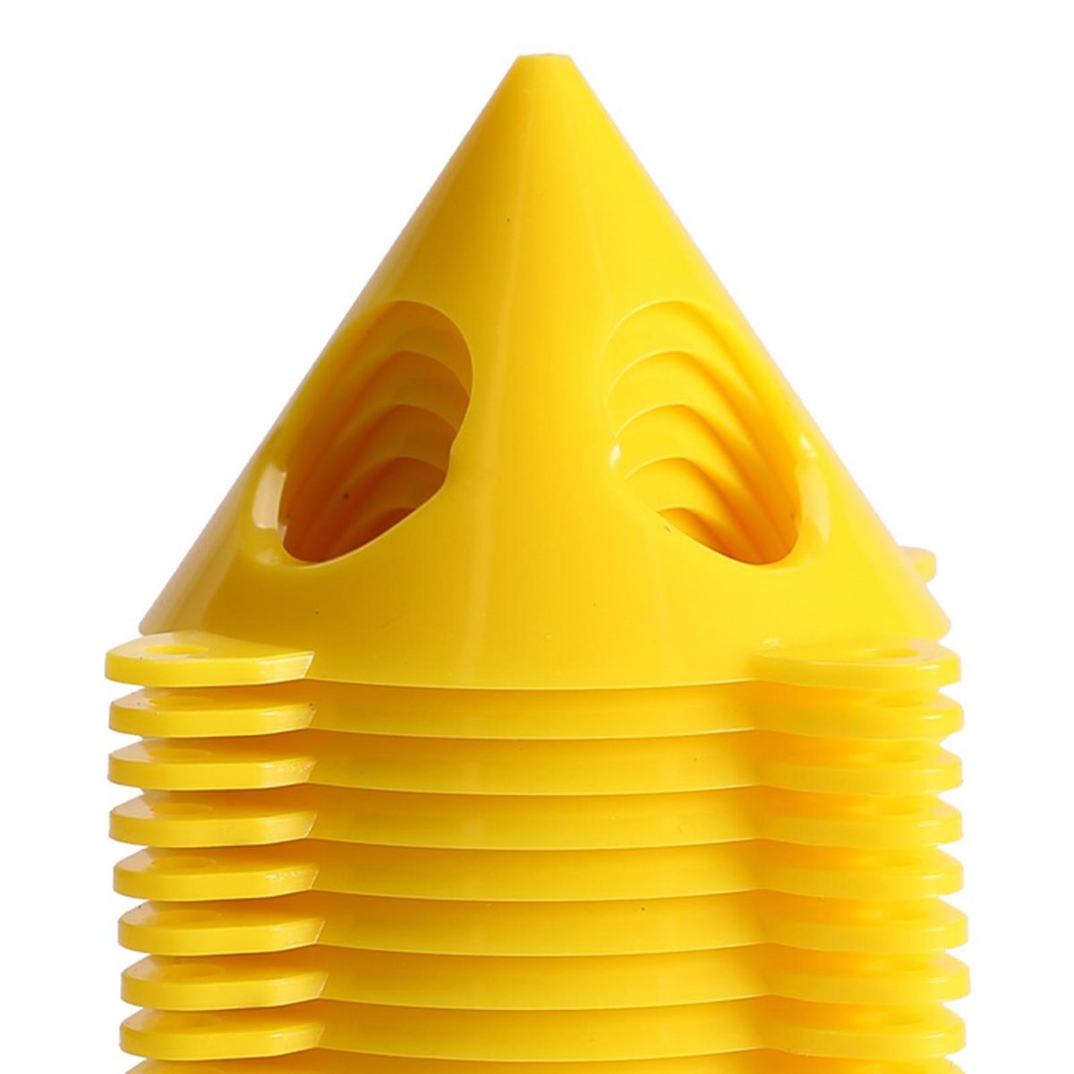 2 PcsSet Soccer Markers Portable Cones Marker Discs Yellow