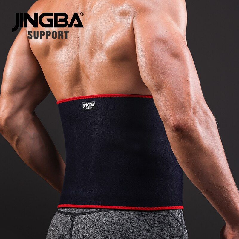 Sport Waist Support Belt Weightlifting Back Support Bar Protective Gear Neoprene Waist Trimmer Fitness Sweat Belt-Khaki 25X110CM