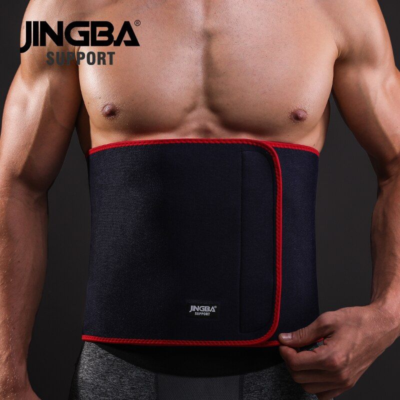 Sport Waist Support Belt Weightlifting Back Support Bar Protective Gear Neoprene Waist Trimmer Fitness Sweat Belt-Khaki 25X110CM