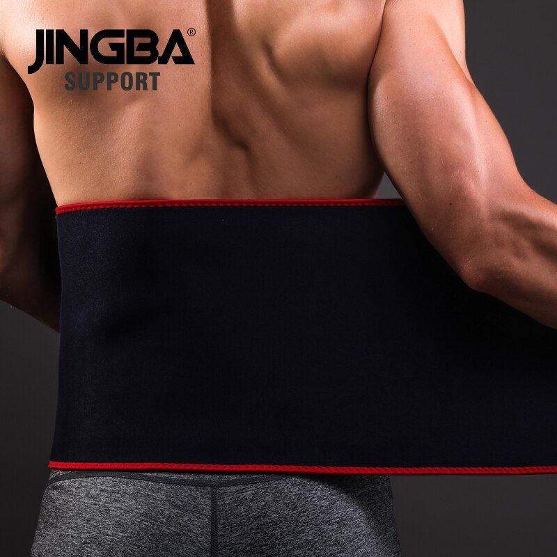 Sport Waist Support Belt Weightlifting Back Support Bar Protective Gear Neoprene Waist Trimmer Fitness Sweat Belt-Khaki 25X110CM