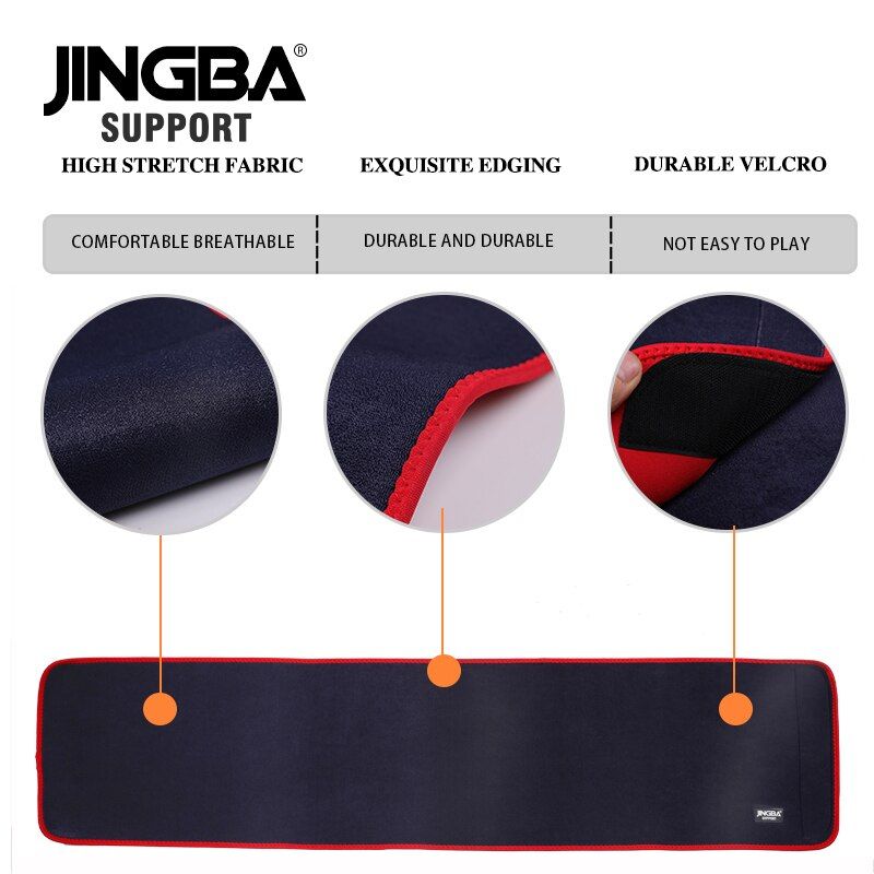 Sport Waist Support Belt Weightlifting Back Support Bar Protective Gear Neoprene Waist Trimmer Fitness Sweat Belt-Khaki 25X110CM