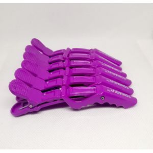 Toni & Guy X6 Crocodile Hair Clips-purple