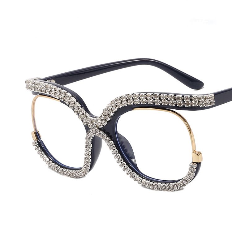 Diamond Cat Eye Glasses Anti Blue Light Fashion Luxury Elegant Women