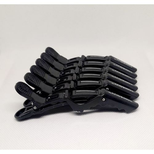 Toni & Guy X6 Crocodile Hair Clips-Black