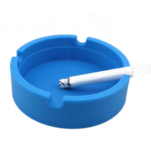 Creative Portable Rubber Silicone Round Ashtray Durable Soft Eco Friendly Ashtray Ash Tray Holder  Home Supplies