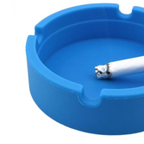 Creative Portable Rubber Silicone Round Ashtray Durable Soft Eco Friendly Ashtray Ash Tray Holder  Home Supplies