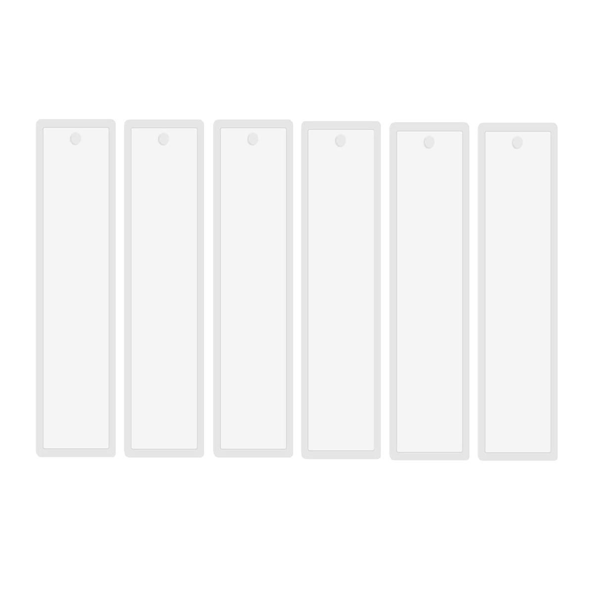 6 Pcs/Set 5.7 Inch Rectangle Silicone Bookmark Mold DIY Bookmark Mould Making Epoxy Resin Jewelry Craft Transparent Mold