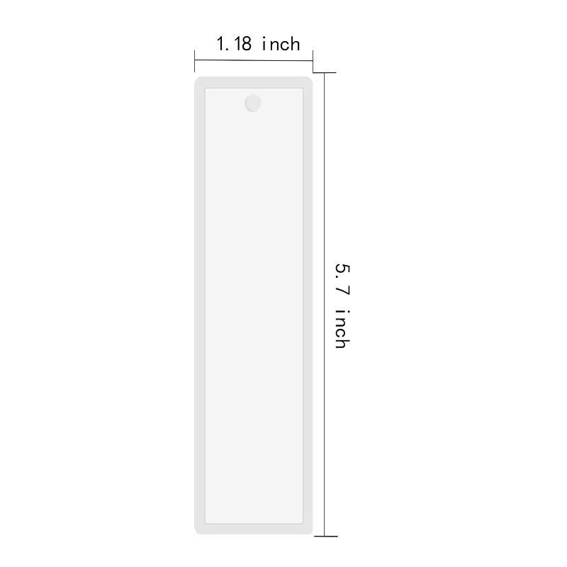 6 Pcs/Set 5.7 Inch Rectangle Silicone Bookmark Mold DIY Bookmark Mould Making Epoxy Resin Jewelry Craft Transparent Mold