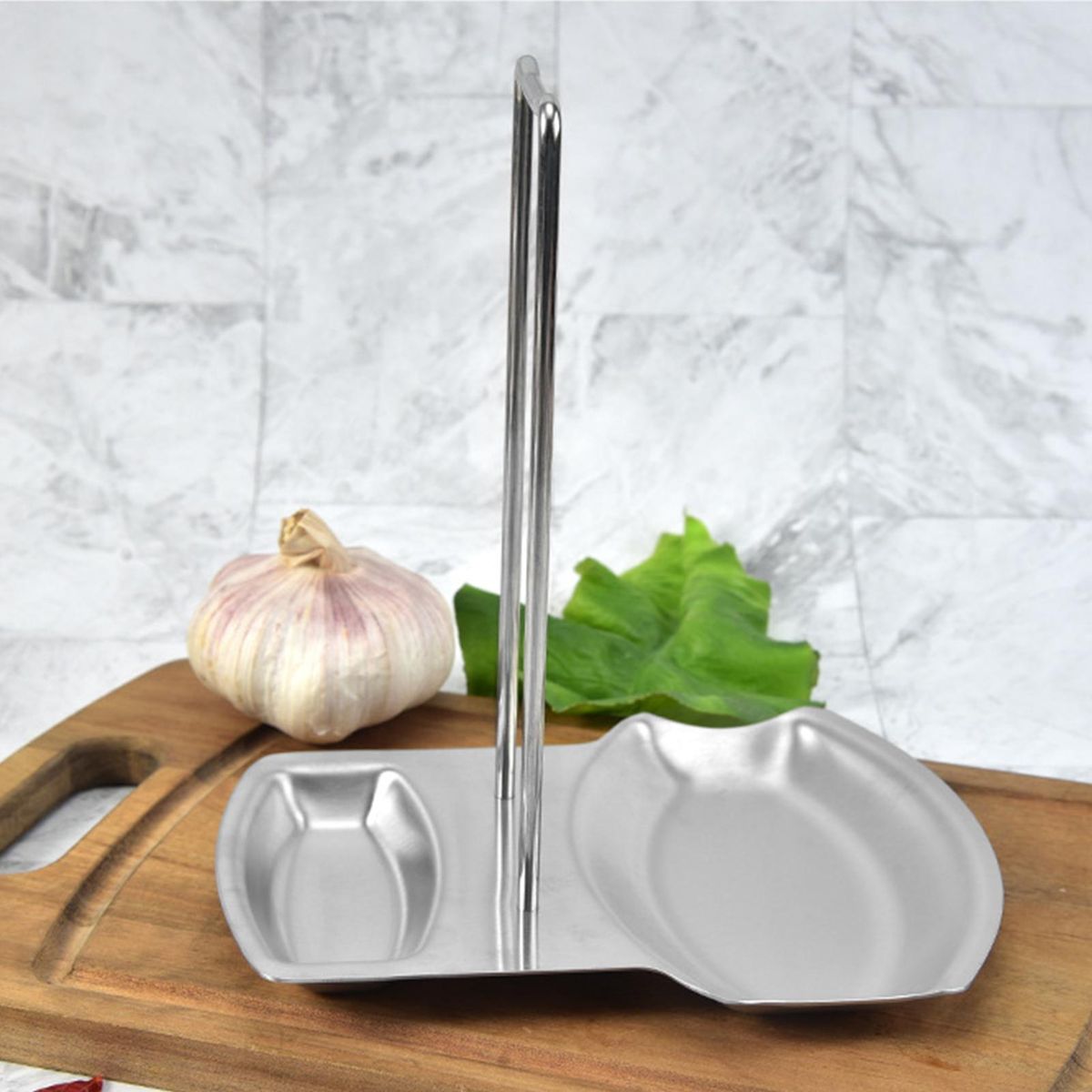 Pan Lid Holder Organizer Spoon Rack Combination Stainless Steel Kitchen Storage Easy to Clean