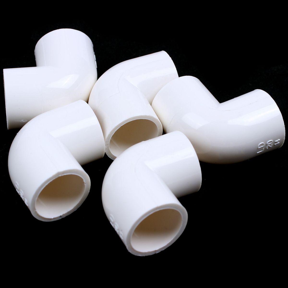 5 Pieces 20mm Dia 90 Angle Degree Elbow PVC Pipe Fittings
