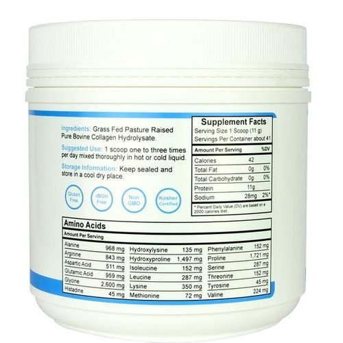 Collagen Protein Powder Grass-Fed Pasture-Raised 454g