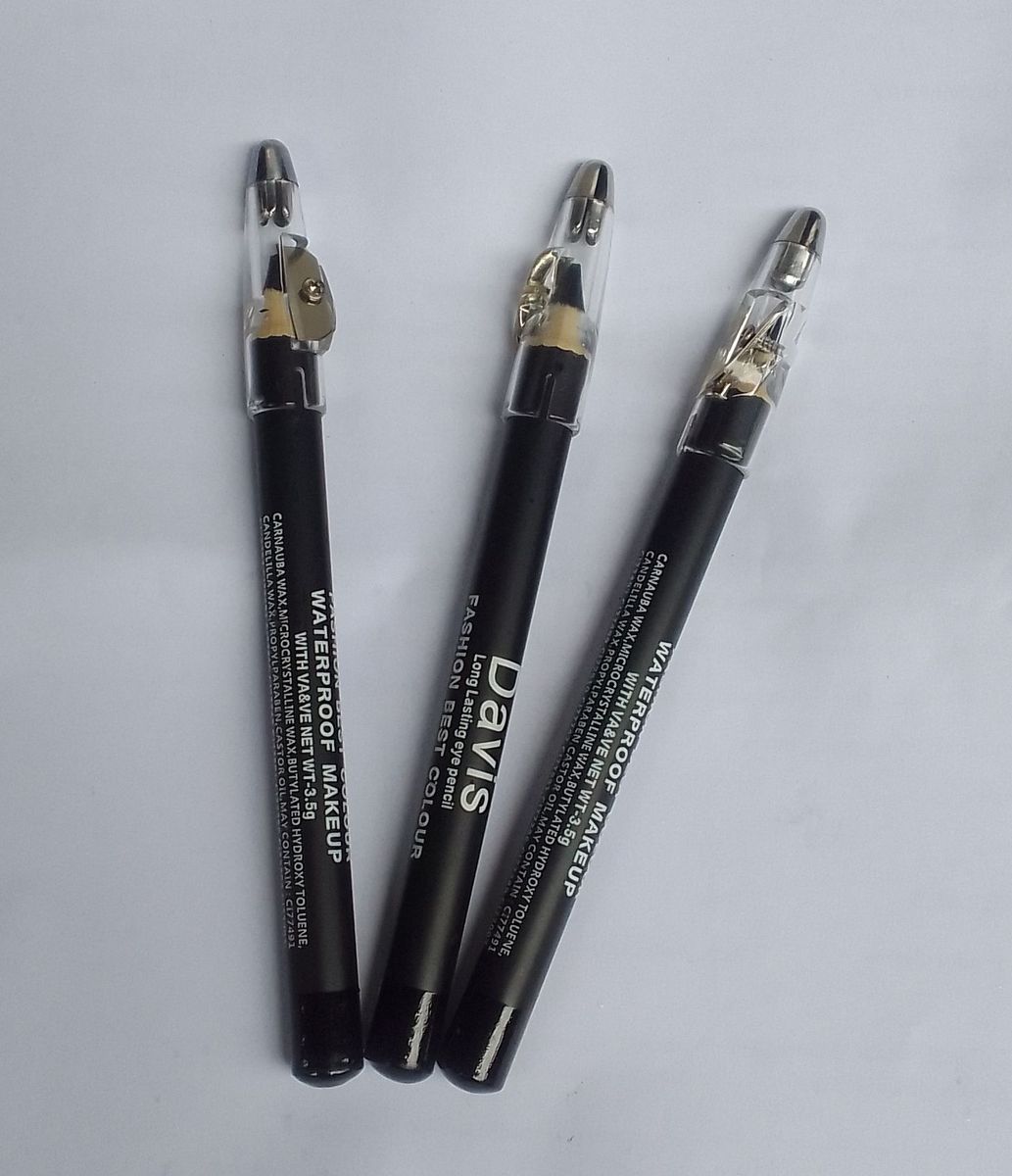 3PCS PROFESSIONAL EYE, LIP AND EYESHADOW PENCIL BLACK