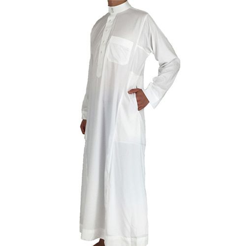 White Unisex Jalabiya- Long Sleeve Jalabia