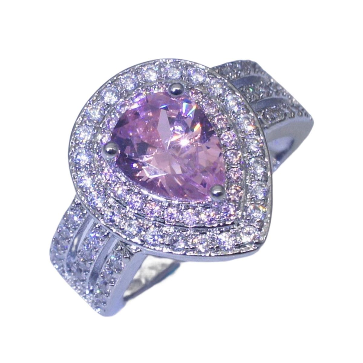 Wedding Ring Exquisite Good Workmanship Women Finger Ring Pink