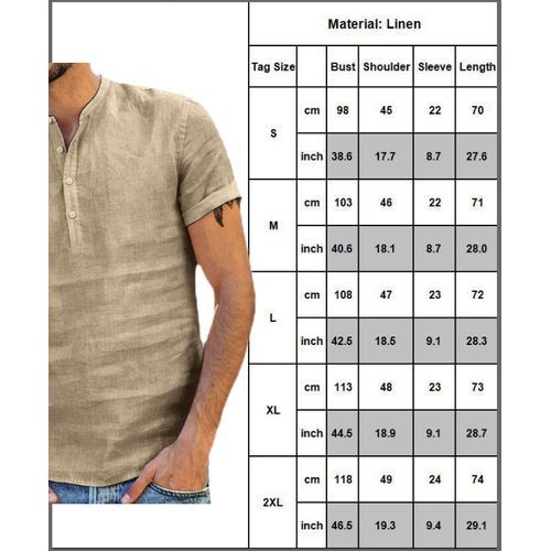 Men's Casual Shirt-Khaki