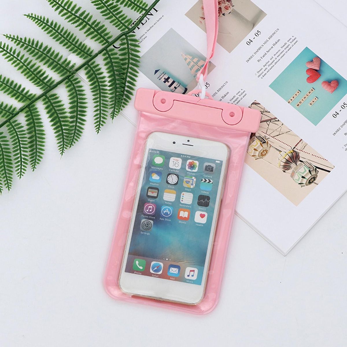 Phone Waterproof Pouch Underwater Filming Phone Waterproof Bag Pink