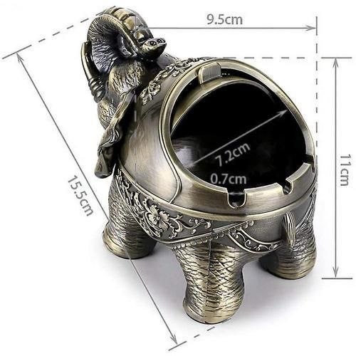 Ashtray With Lid  Retro Elephant Metal Ashtray Indoor And Outdoor