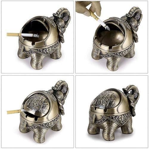 Ashtray With Lid  Retro Elephant Metal Ashtray Indoor And Outdoor