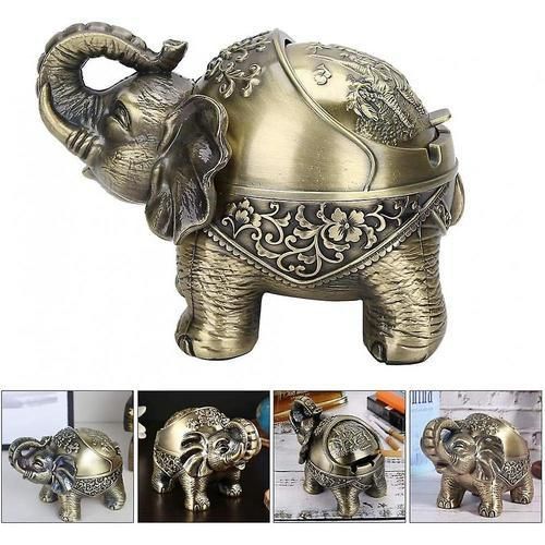 Ashtray With Lid  Retro Elephant Metal Ashtray Indoor And Outdoor