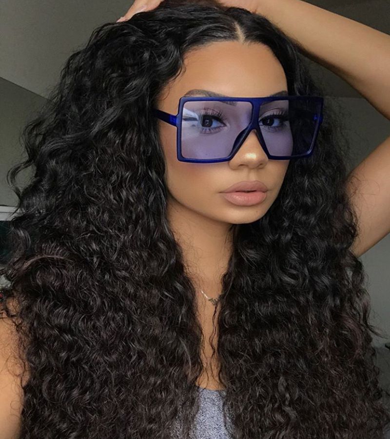 Ladies Sunglasses Retro Oversized Square Shaped Elegant