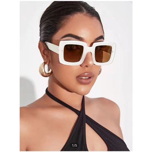 Acrylic Frame Sunglasses-White