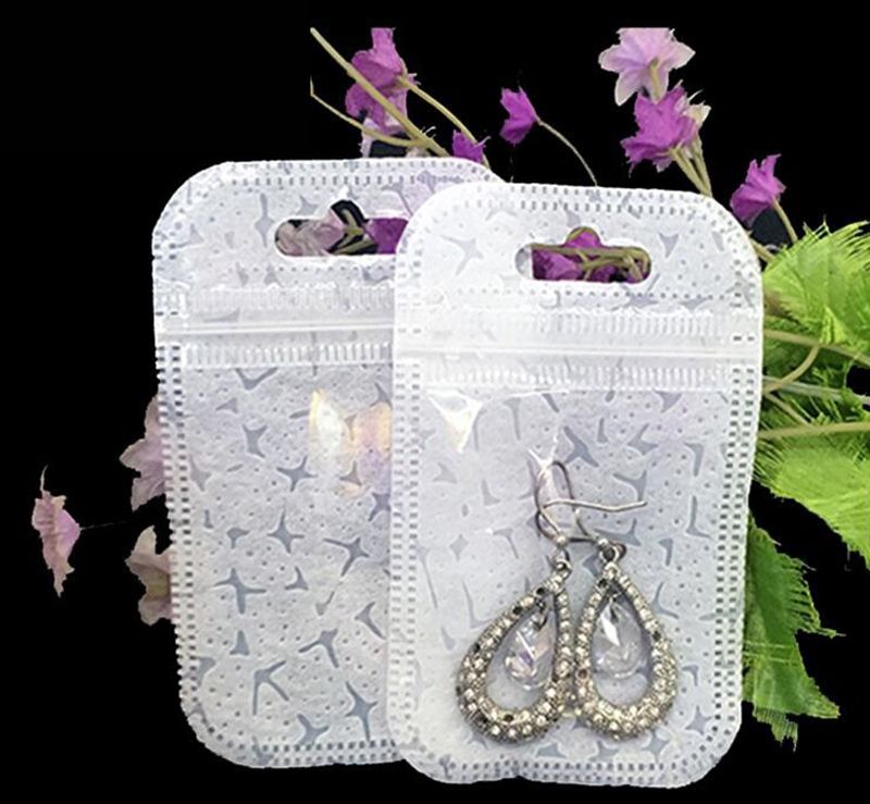 50pcs/lot Mini Zip Lock Packaging Bag Necklace Bracelet Bag