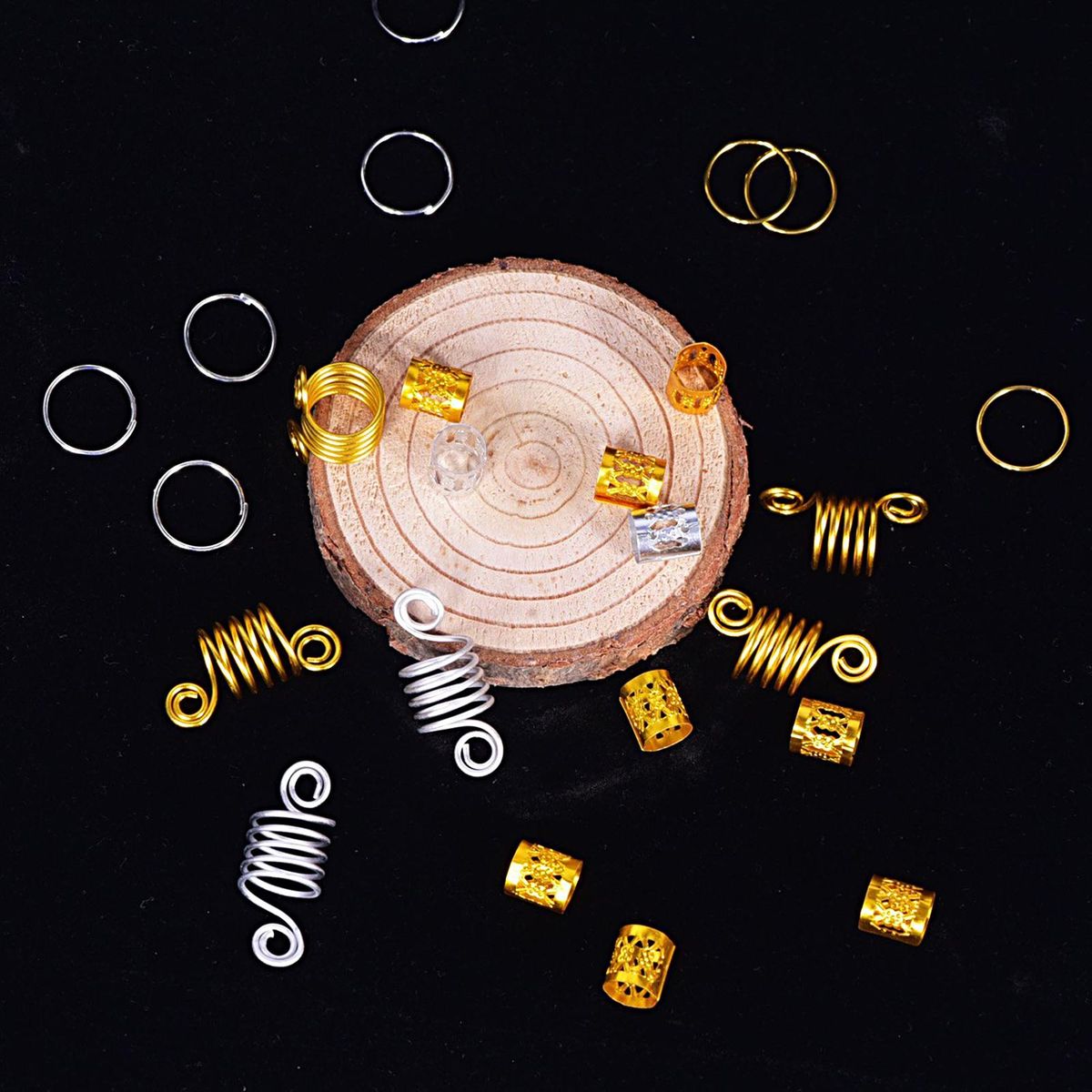 60Pcs Braid Dreads Hair Braid Beads Dreads Decoration Accessories