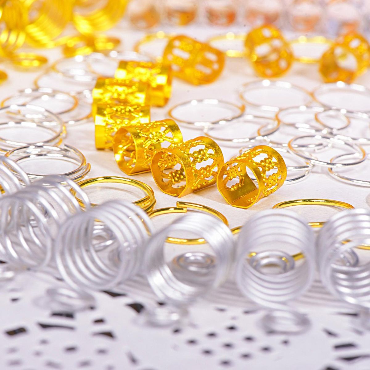 60Pcs Braid Dreads Hair Braid Beads Dreads Decoration Accessories