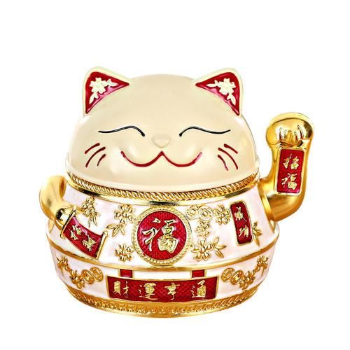 Ashtray Lucky Cat Living Room Bedside Ashtray Creative Home Furnishing Anti Fall With Lid Anti Fly Ash Cigarette Exterminator