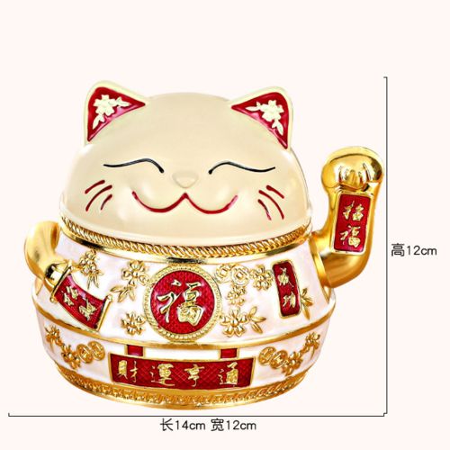 Ashtray Lucky Cat Living Room Bedside Ashtray Creative Home Furnishing Anti Fall With Lid Anti Fly Ash Cigarette Exterminator