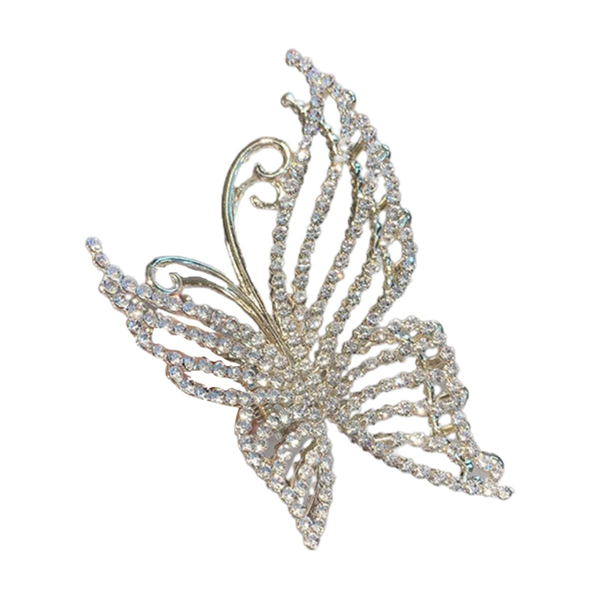 Hair Jaws Big Butterflies Hair Grips Silver