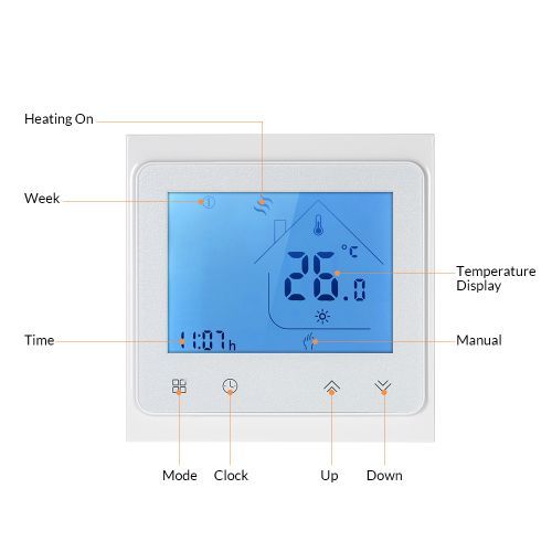 16A Programmable Electric Floor Heating Thermostat