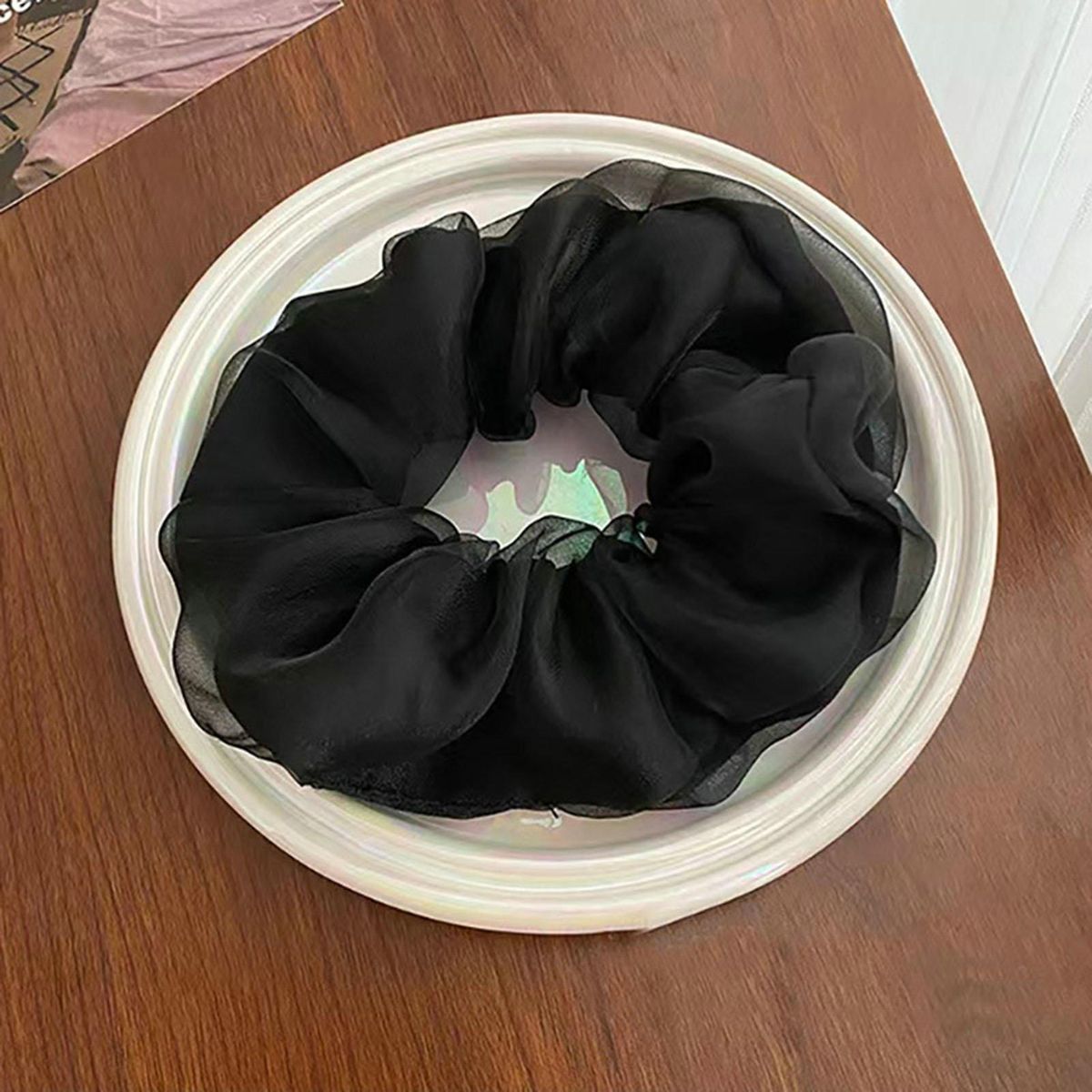 Women Hairband Hair Scrunchies Women Hair Rope Decoration Black