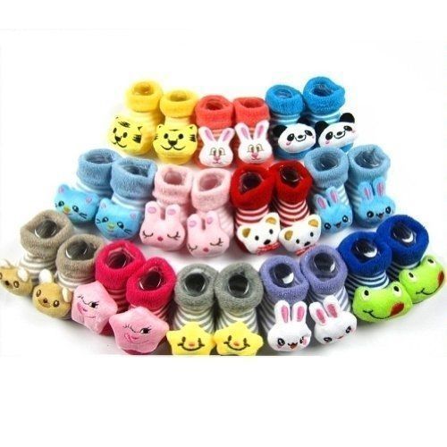 Girls Booties Gift Set Socks 12 Pairs - Multicoloured