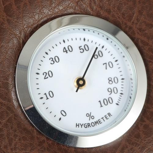 Cedar Wood Travel Humidor Cigar Box Portable Leather Cigars Case With Hygrometer Humidifier Black Cigar Tube
