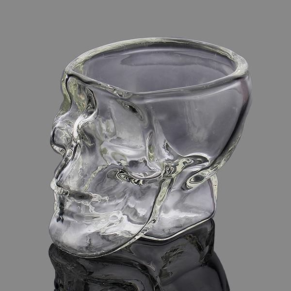 KCASA 100ml Clear Head Gl Cup Skull Vodka Whiskey Wine Mugs Creative Transparent Bar Gl Cups Drinkware Gift