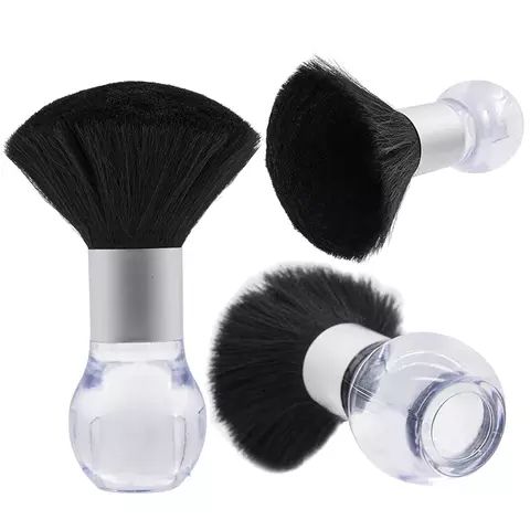 Pro Crystal Handle Soft Hair Texture Neck, Body Duster Brush