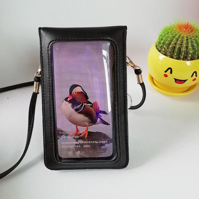 Crossbody Phone Purse Wallet Clear Window Touchscreen Bag