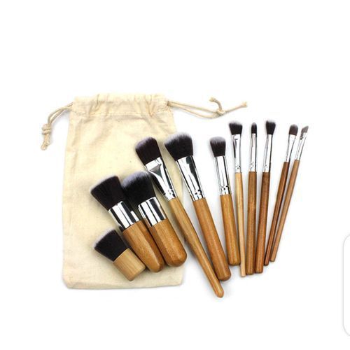 Bamboo Make Up Brush Set (11 Pieces Set)